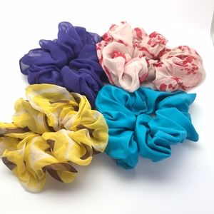 Scrunchies - Set of 4 Fluffy Ones NWOT (set 3)